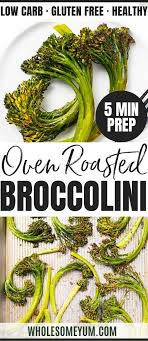 Toss together broccoli pieces, cooking oil, and salt. Roasted Broccolini Recipe Roasted Broccolini Broccolini Recipe How To Cook Broccolini