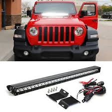 150w 30 Led Light Bar W Front Hood Top Bracket Wiring For 18 Jeep Wrangler Jl Ebay