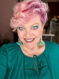 Hello kitty christmas sweater with green eyeshadow