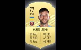 Andriy yarmolenko genie scout 21 rating, traits and best role. West Ham United S Fifa 21 Ratings Revealed West Ham United