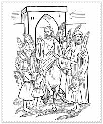 Intrarea triumfală a lui iisus în ierusalim în zilele dinaintea patimilor. Duminica Floriilor Fise De Colorat Easter Bible Bible Coloring Pages Bible Coloring