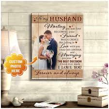 For your 5th anniversary wooden gift: Custom Canvas Prints Personalized Gifts Wedding Anniversary Gifts To My Husband Customize Couple Wall Art Decor Ohcanvas Oh Canvas