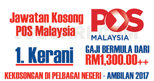 Gunakan jawatan kosong untuk mencari kerja kosong terkini dan melancarkan kerjaya anda di malaysia. Jawatan Kosong Sebagai Kerani Pos Malaysia Minimum Spm Gaji Rm1 300 00 Jobcari Com Jawatan Kosong Terkini