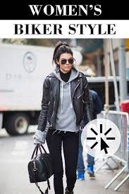 Casual Biker Outfit Womens Trend Style Black Jacket Leather Jacket Style Leather Jackets Women Jackets