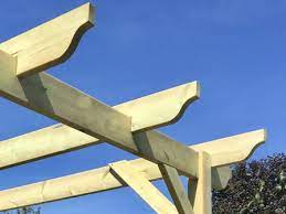 Designing a pergola from the ground up timber frame pergola10 x 12 over pergola end rafter tail designs 20x20 garden pergola kit 4x beams with weto ag viskon a roof module. Pergola Rafter Tails