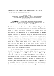 Lihat profil penuh misya idaureen lihat kenalan yang anda berdua kenali. Pdf Open Terrain The Impact Of The New Economic Policy On Us Foreign Direct Investment In Malaysia Shakila Yacob Academia Edu