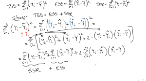 Finally, the sum of squares for the given numbers will be displayed in the output field. Proof That Total Sum Of Squares Explained Sum Of Squares Plus The Sum Of Squared Residuals Youtube
