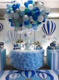 Pin By Nicia Hassell On Party Decoractio Baby Birthday Balloon Baby Shower Balloons Hot Air Balloon Baby Shower