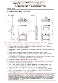 Mipro Act 707tm Operating Instructions Manualzz Com