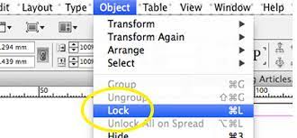 In indesign creative suite 5, you can lock in place elements such as objects and guides. Indesign Tip Locking Objects