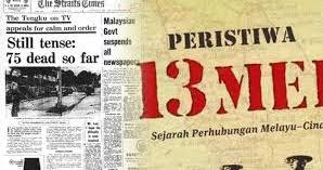 Pada tarikh ini, berlakunya peristiwa berdarah yang tidak akan dapat. Tragedi 13 Mei 1969
