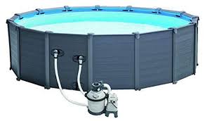Intex Kit Piscine Graphite Ronde 4 17 X 1 09 M En 2020 Piscine En Pvc Modele De Piscine Piscine Hors Sol