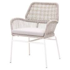Orient Express Furniture Knit Outdoor Arm Chair Set Of 2 6852 Wta Pum Wht Outdoor Armchair Outdoor Dining Chairs Outdoor Furniture