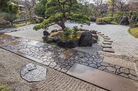 Dry Zen Karesansui Garden At Edogawa Gyosen A Wealthy Landowner Genji Tanaka Donated The Space For Edogawa Gyose Backyard Landscaping Japanese Garden Garden