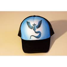 Pokemon Go Team Mystic Inspired Personalized Airbrush Trucker Hat Pokemon Go Team Mystic Trucker Hat Team Mystic