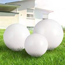 3er set led steck leuchten solar kugeln weiss garten deko beleuchtung aussen licht in heimwerker lampen solarleuchten solarleuchten garten balkon beleuchtung