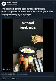 Bahan dan bumbu nasi ( bahan utama ) ati & ampela ( boleh tidak pakai ) bumbu. Viral Nasi Goreng Dicampur Nutrisari Warganet Sebuah Dosa Besar