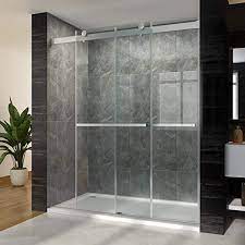 Sunny Shower Frameless Shower Door 3 8 Clear Glass Bypass Sliding Shower Screen Door B Bypass Sliding Shower Doors Frameless Shower Doors Sliding Shower Door