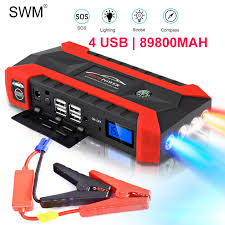 Kenderaan mestilah dirapatkan supaya kabel 'jumper‟ boleh disambungkan, tetapi pastikan kenderaan tidak menyentuh satu sama lain. Swm Car Jump Starter Power Bank 89800 Mah Auto Engine Energency Booster Arrancador De Baterias Para Automovil 12v Battery Jump Starter Aliexpress