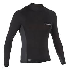 500 Mens Long Sleeve Uv Protection Surfing Top T Shirt Black Grey