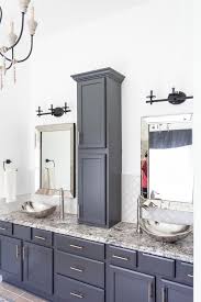 Bathroom mirror placement question … Easy Diy Bathroom Countertop Cabinet The Lived In Look