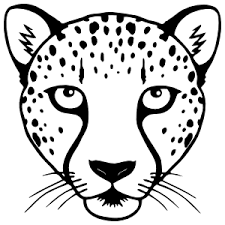 Easy, step by step cheetah drawing tutorial. Cheetah Head Sticker