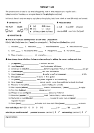 Present Tense Regular Er Verbs In French Regular Verbs French Language Lessons Verb Practice
