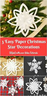 How to fold a 5 pointed origami star with step by step photos. Easy 3d Snowflakes Stars Paper Christmas Decorations Diy Crafts