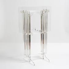 Plexiglass sheets can be easily heat formed without loss of optical clarity. Clear Acrylic Foldable Tray Table Clear Home Design