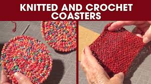 After showing you how you can make cool knitted cup this time i've gathered for you a bunch of tutorials showing how to knit cup coasters. Knitted And Crochet Coasters Diy Gift 2 Round And Square Youtube