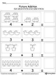 Preschool worksheets and preschool games: Preschool Addition Printable Worksheets Myteachingstation Com