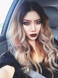 Silvery Blonde Ombre Black Roots Blonde Hair Hair Styles Hair