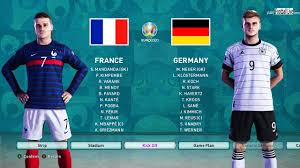 Maklum, kedua tim dipenuhi para pemain berkualitas dan bertalenta di segala lini. Pes 2020 France Vs Germany Euro 2020 New Kits Griezmann Vs Werner Gameplay Pc Youtube
