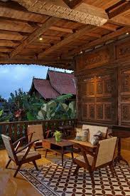 Kombinasi desain kolam renang di belakang rumah joglo. Resort Design Natural Modern Interiors Joglo Living Collection Rumah Tropis Home Fashion Desain Rumah