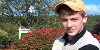 Looking back from the 18th green