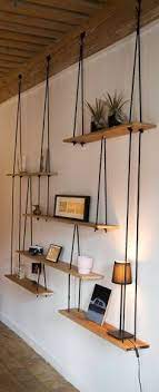 Shelfs Which Are Hanging On The Ropes Great Idea 15 Stunning Home Decor Ideas Your Dream Home Home Decor Decor Diy Home Decor