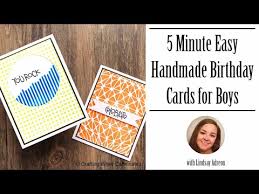 Don't forget the birthday thank you cards for all who helped make your day truly amazing. 5 Minute Handmade Birthday Cards For Boys Youtube