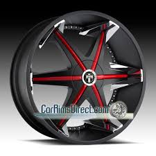 Black And Red Wheels 18 Inch Pin On Rims For Juke
