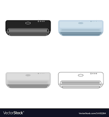 air conditioner icon in cartoon style