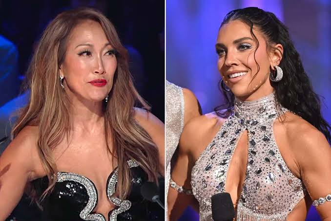 DWTS' pro Jenna Johnson and judge Carrie Ann Inaba have tense exchange
