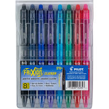 Pilot Frixion Clicker Erasable Gel Ink Pens Fine Point Asst Colors 8 Pk Pouch Walmart Com In 2020 Gel Ink Pens Frixion Erasable Pens Pilot Frixion