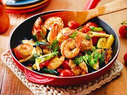 Feurige Garnelenpfanne Rezept Lecker Rezept Kalorienarmes Abendessen Garnelenpfanne Rezepte
