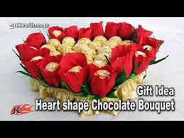 Diy gubahan hantaran coklat simple 2020 bertukar menjadi rumah #diygubahanhantaran #gubahancoklat. How To Make Heart Shape Chocolate Bouquet Mother S Day Gift Idea Jk Arts 1183 Youtube Chocolate Bouquet Heart Shaped Chocolate Candy Bouquet