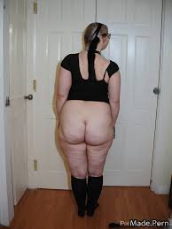 Porn image of fat wife back view big ass choker busty partially nude  created by AI