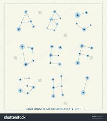 Star Constellation Alphabet Letters Font Set 1 Lettering Alphabet Fonts Lettering Alphabet Star Constellations