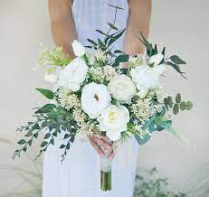 Bridesmaid bouquet wedding bouquets white gazebo orlando wedding pretty pastel luxury wedding wedding designs real weddings wedding stuff. Real Touch Boho Hippie Rose And Peony Wedding Bouquet Eucalyptus Wild Flower Sprays