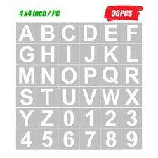 Print/save the individual characters by selecting the 36pcs 4 Inch Letter And Number Stencils Reusable Washable Alphabet Stencils Art Ebay