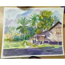 Beli produk lukisan rumah berkualitas dengan harga murah dari berbagai pelapak di indonesia. Malaysia Kelantan Village Original Watercolor Painting Ilyas Din Lukisan Cat Air Kampung Design Craft Artwork On Carousell