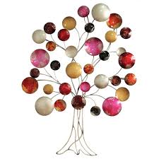 En effet, elle s'invite à présent dans tous les styles de décoration. Decoration Murale En Metal Design Arbre Grandes Feuilles Rondes Colorees