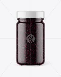 Clear Glass Jar With Blackberry Jam Mockup In Jar Mockups On Yellow Images Object Mockups